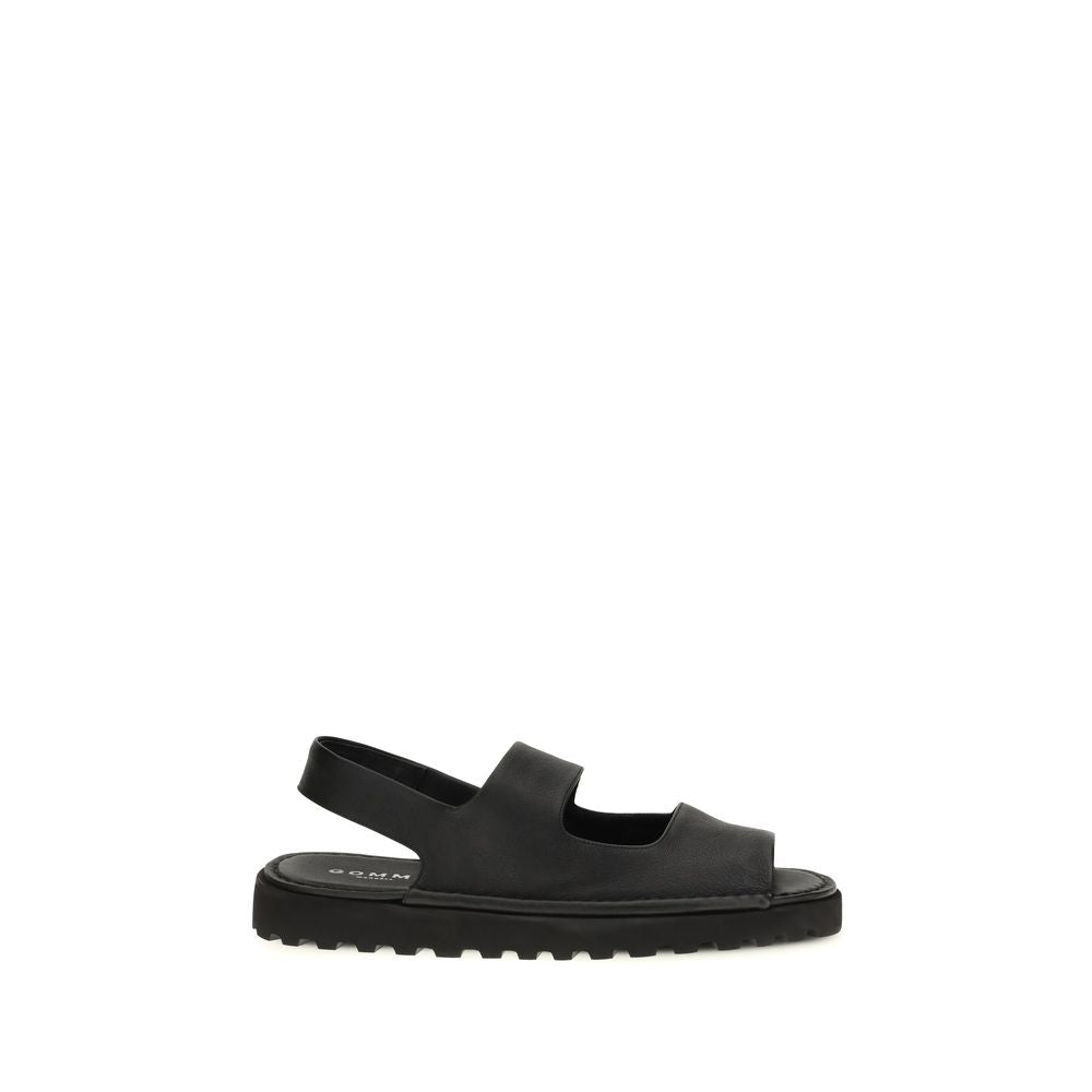 Marsell Schwarze Bos Taurus Kalbsleder-Sandalen
