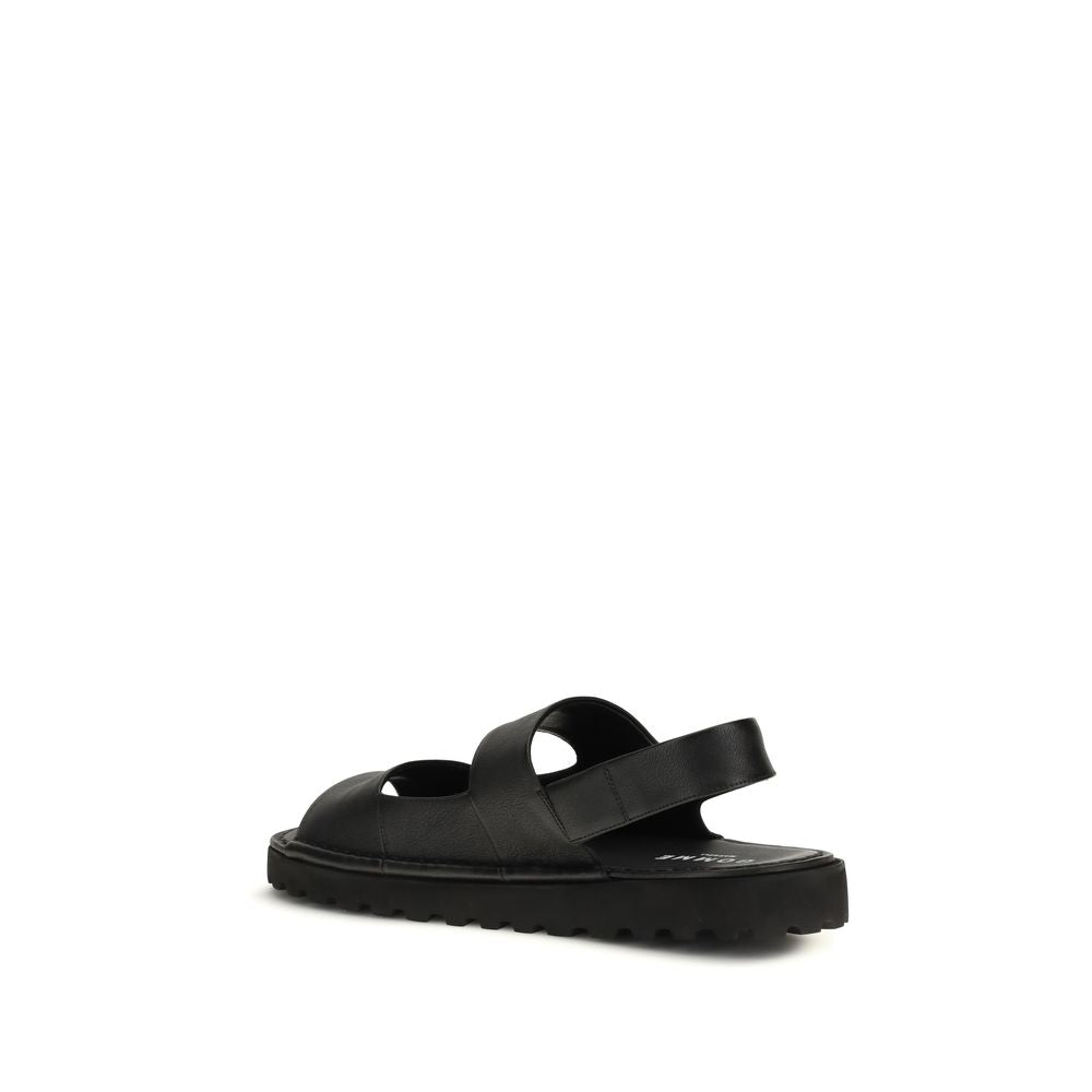 Marsell Schwarze Bos Taurus Kalbsleder-Sandalen