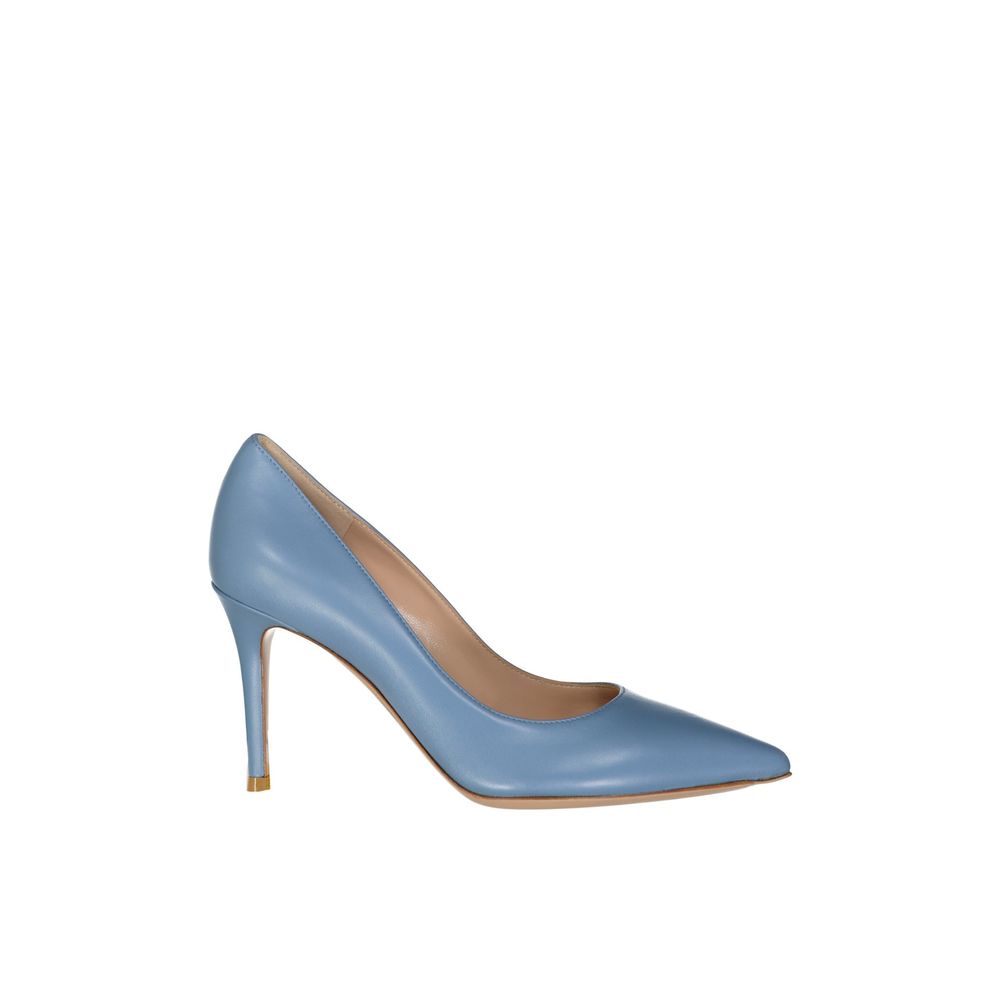 Gianvito Rossi Blaue Leder Pumps mit hohem Absatz