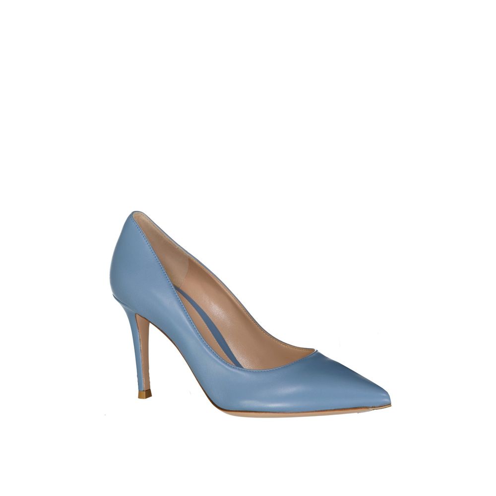 Gianvito Rossi Blaue Leder Pumps mit hohem Absatz
