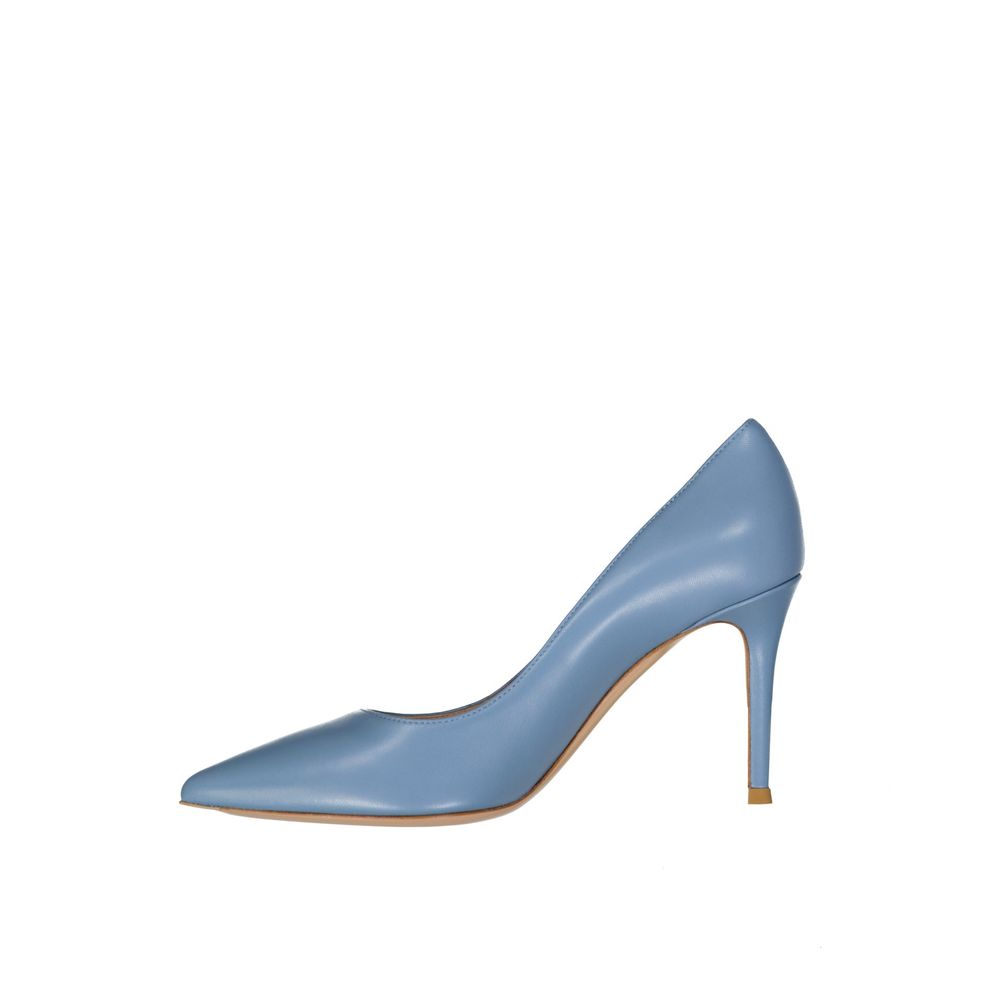 Gianvito Rossi Blaue Leder Pumps mit hohem Absatz