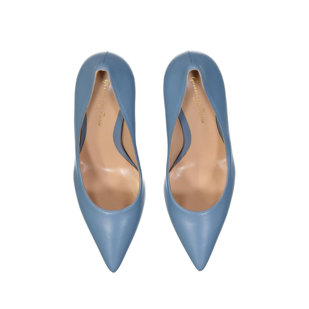 Gianvito Rossi Blaue Leder Pumps mit hohem Absatz