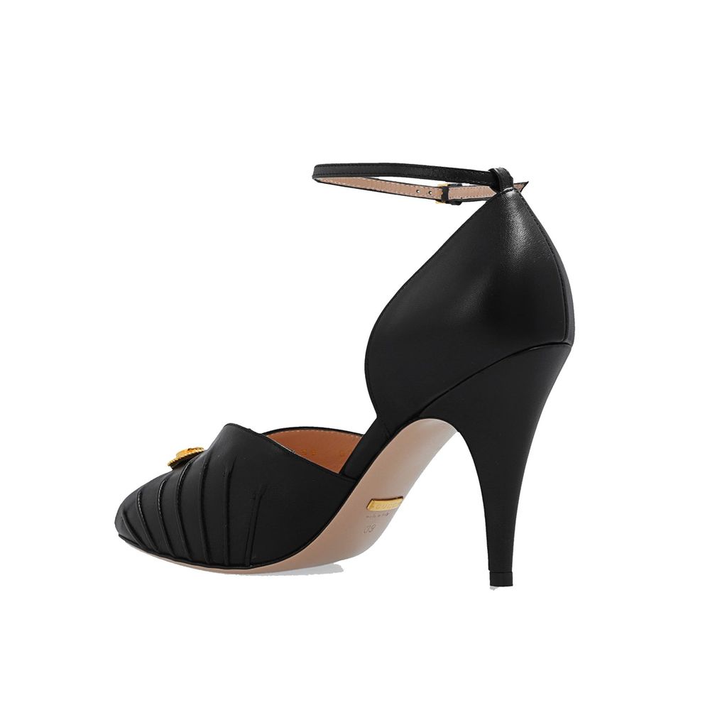 Gucci Schwarze Leder Pumps mit hohem Absatz