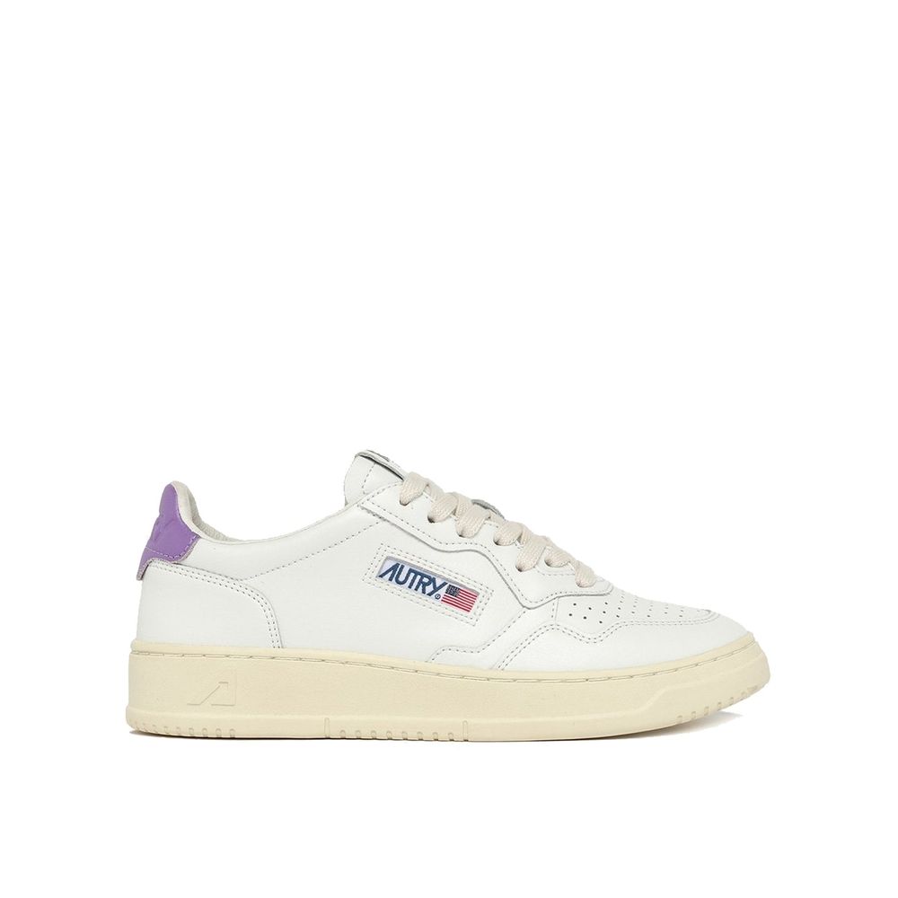 Autry Weiße Leder Low-Top-Sneaker