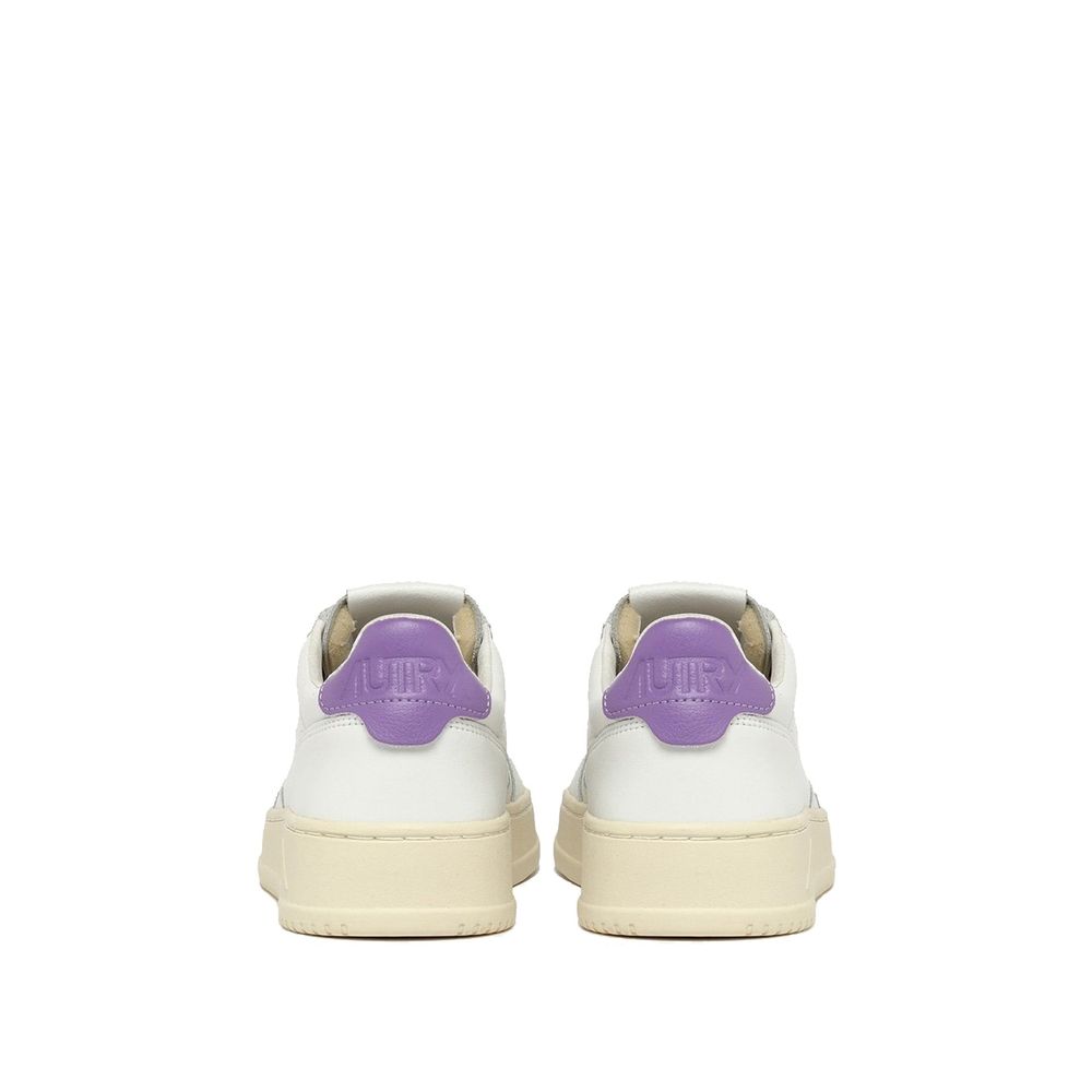 Autry Weiße Leder Low-Top-Sneaker