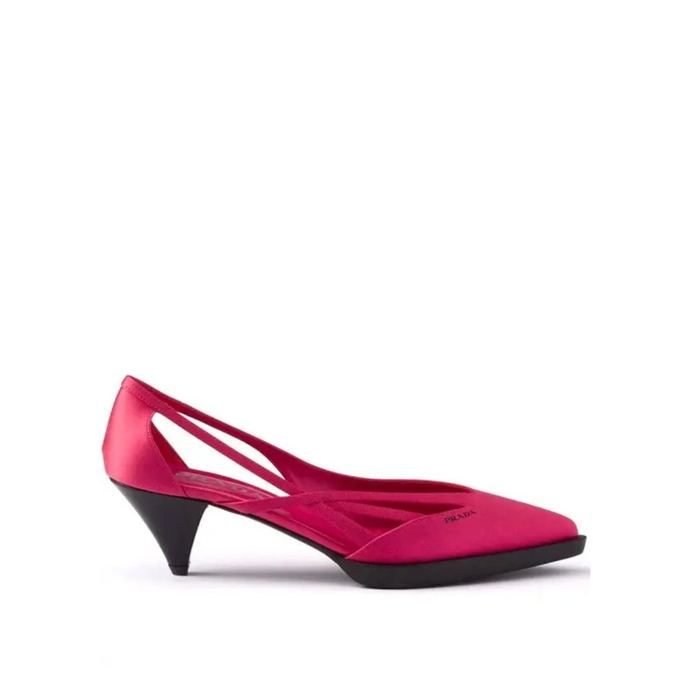 Prada Multicolor Silk Mid-Heel Pumps