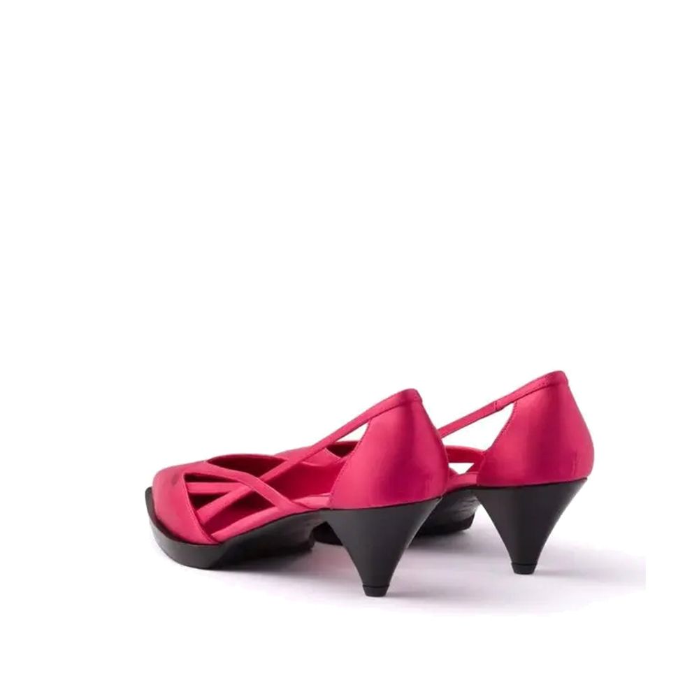 Prada Multicolor Silk Mid-Heel Pumps