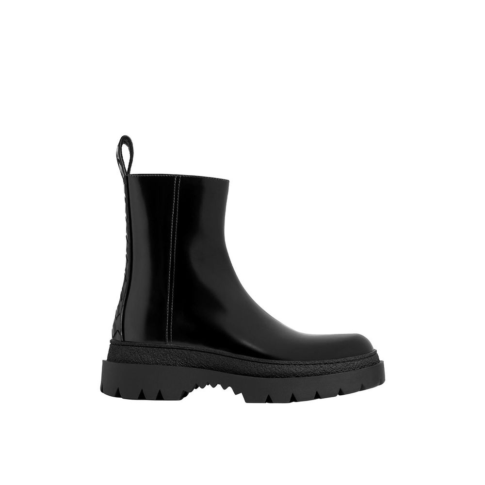 Bottega Veneta Black Calf Leather Chelsea Boots