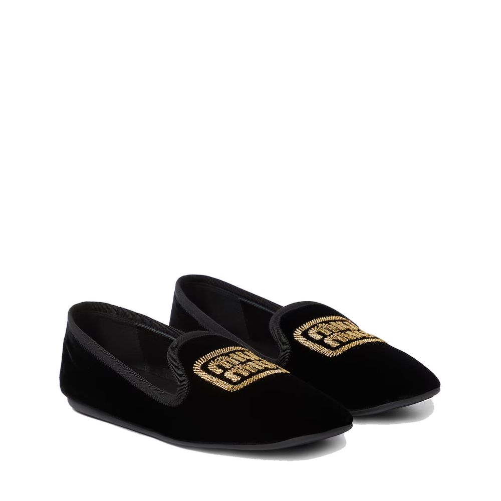 Miu Miu Black Fabric Ballerinas