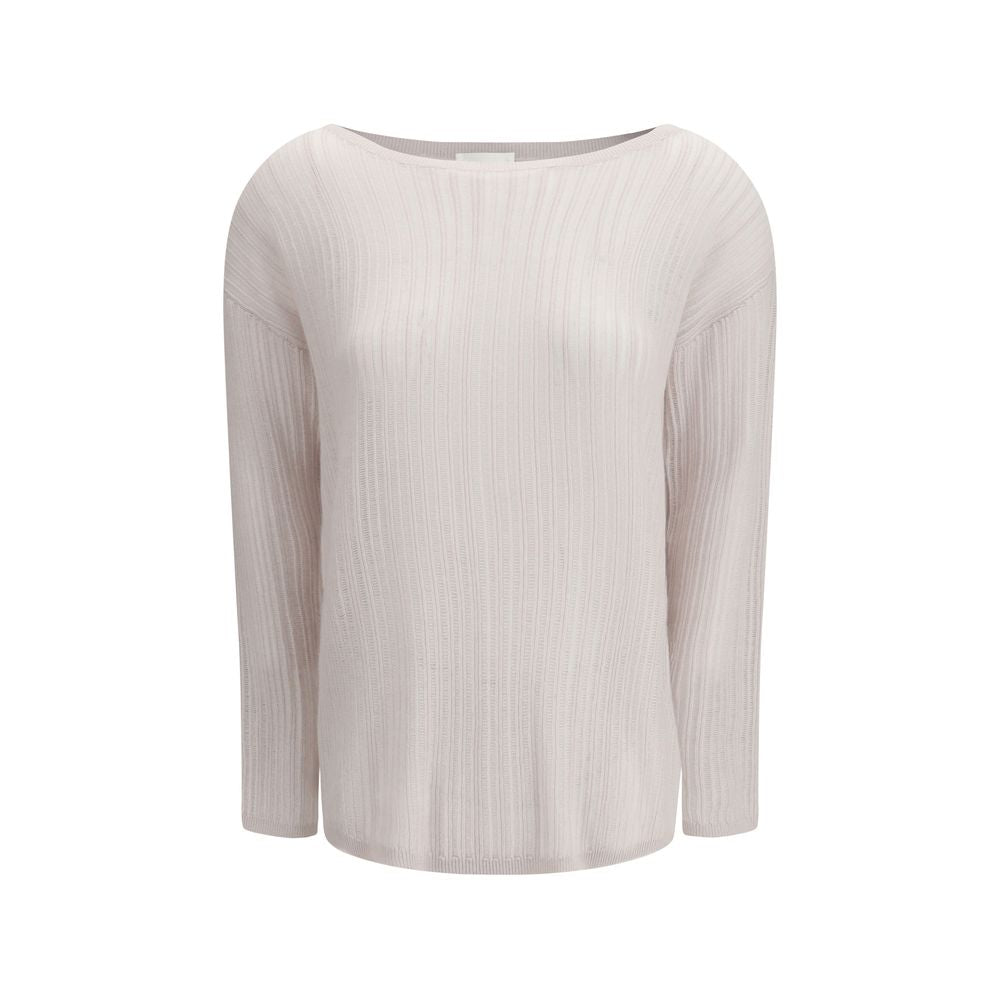 Allude Soft Cashmere Sweater in White