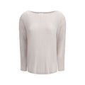 Allude Soft Cashmere Sweater in White