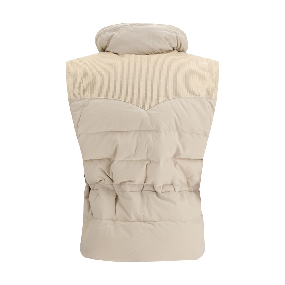 Marant Etoile Beige Polyamide Sleeveless Jacket