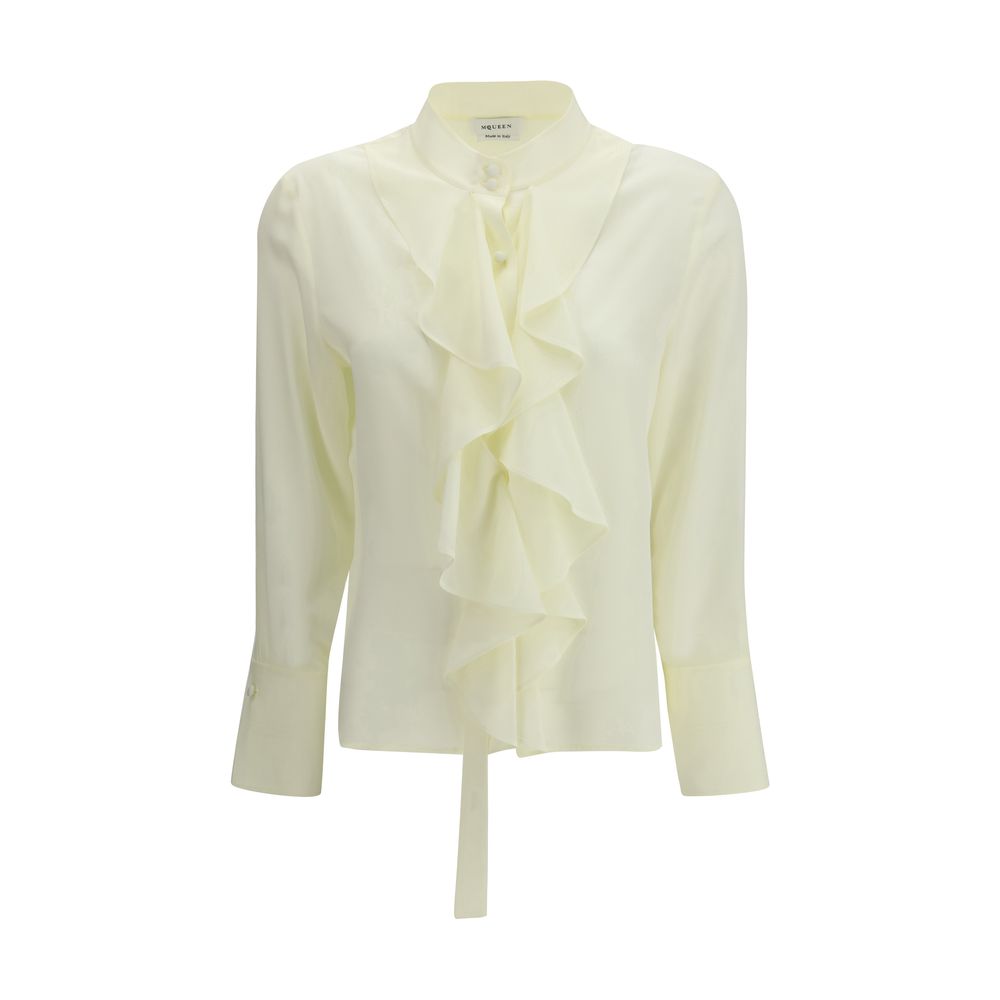 Alexander McQueen Two-tone Silk Blouse