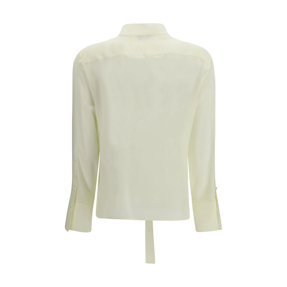 Alexander McQueen Two-tone Silk Blouse