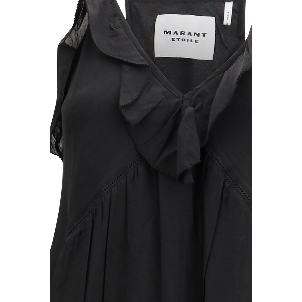 Marant Etoile Schwarzes Baumwoll-Freizeitkleid