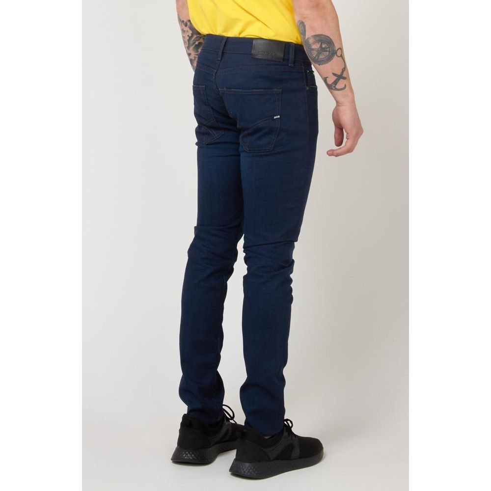 Gas Blaue Baumwoll-Jeans im Slim Fit