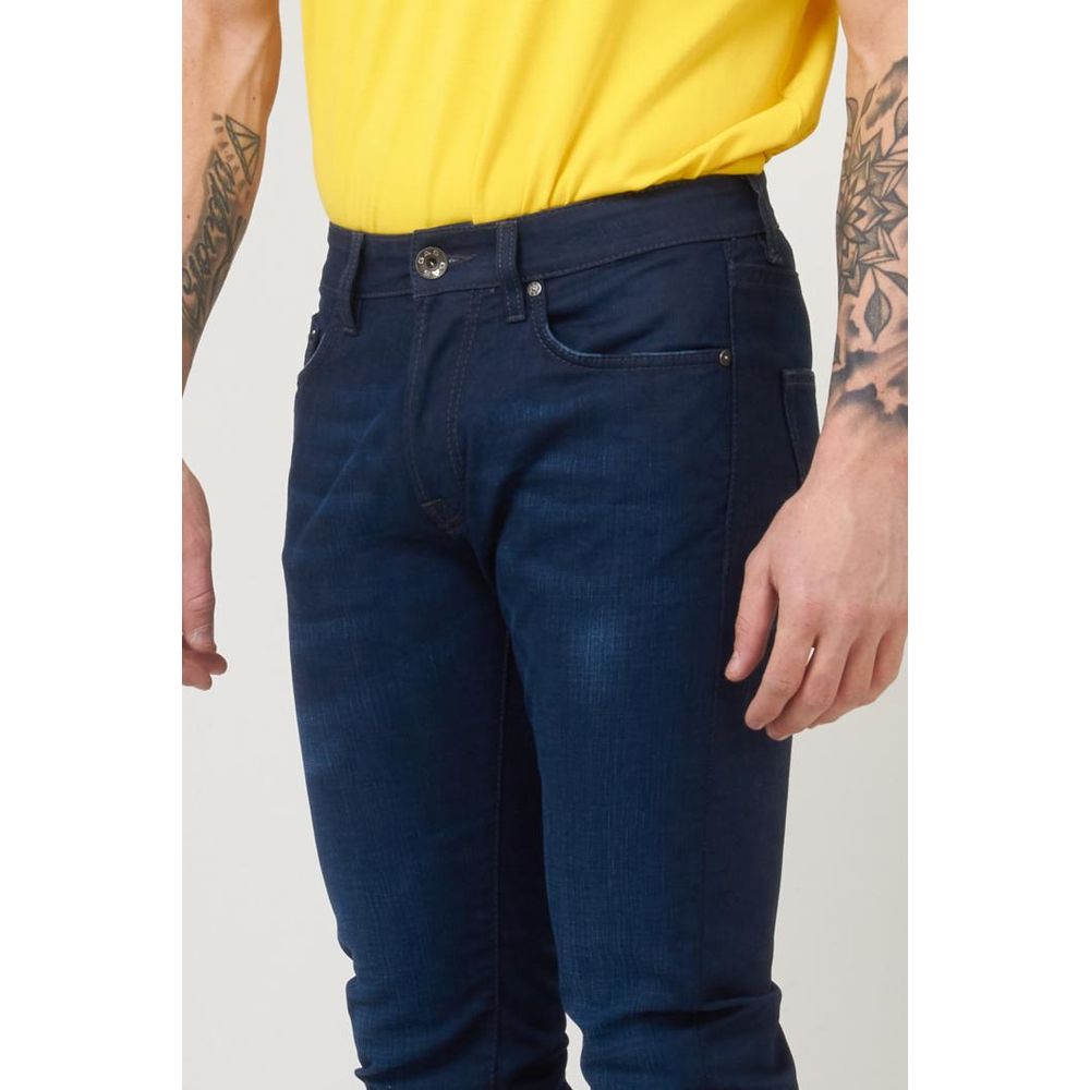 Gas Blaue Baumwoll-Jeans im Slim Fit