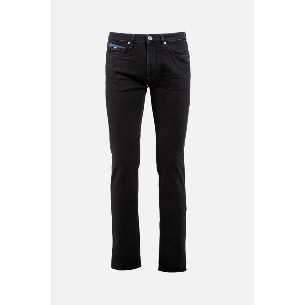 Gas Black Cotton Denim Jeans