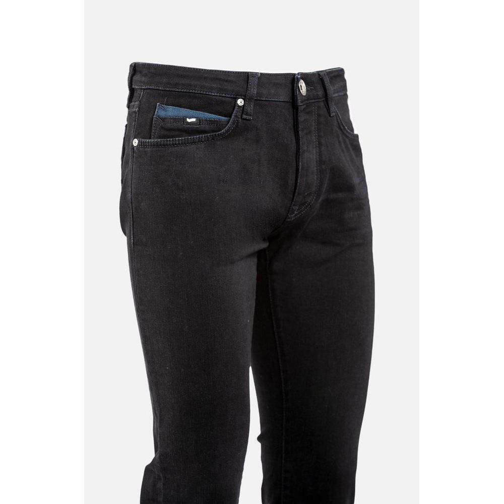 Gas Black Cotton Denim Jeans