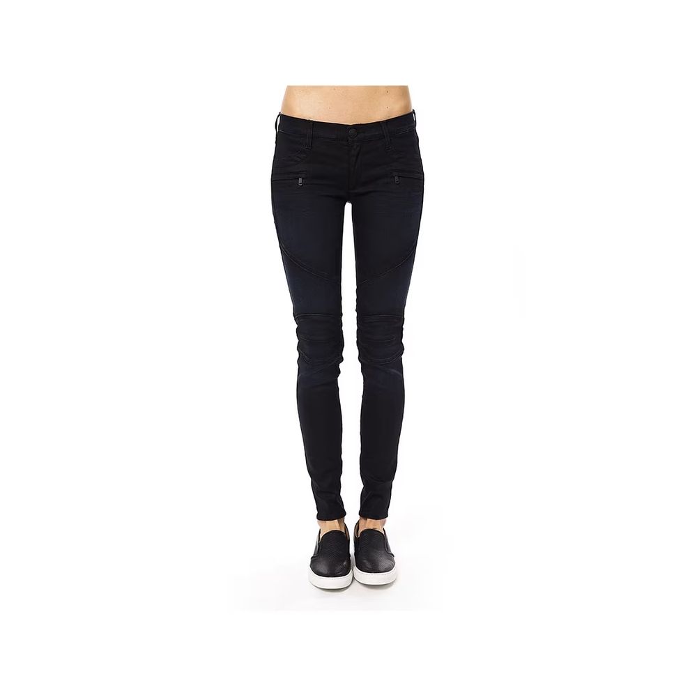 Gas Blaue Baumwoll-Röhrenhose