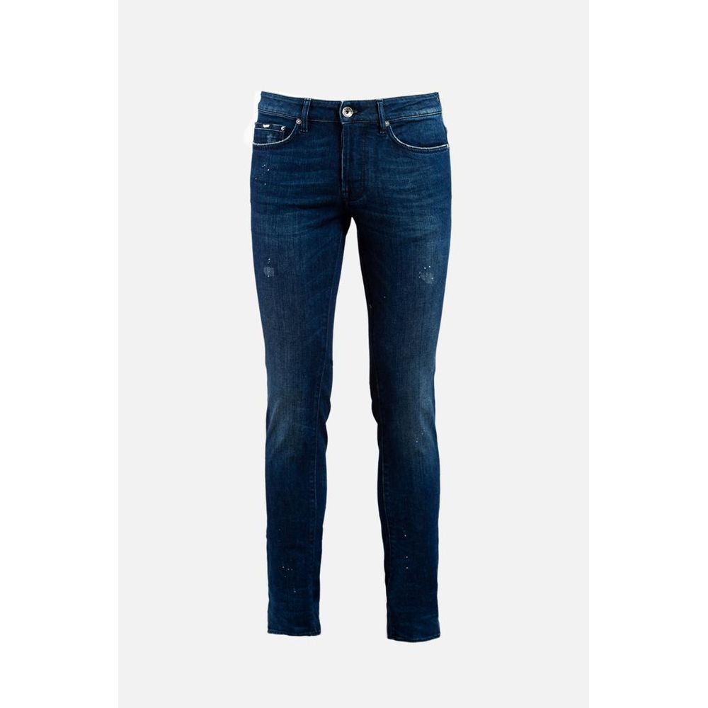 Gas Dark Blue Cotton Skinny Jeans