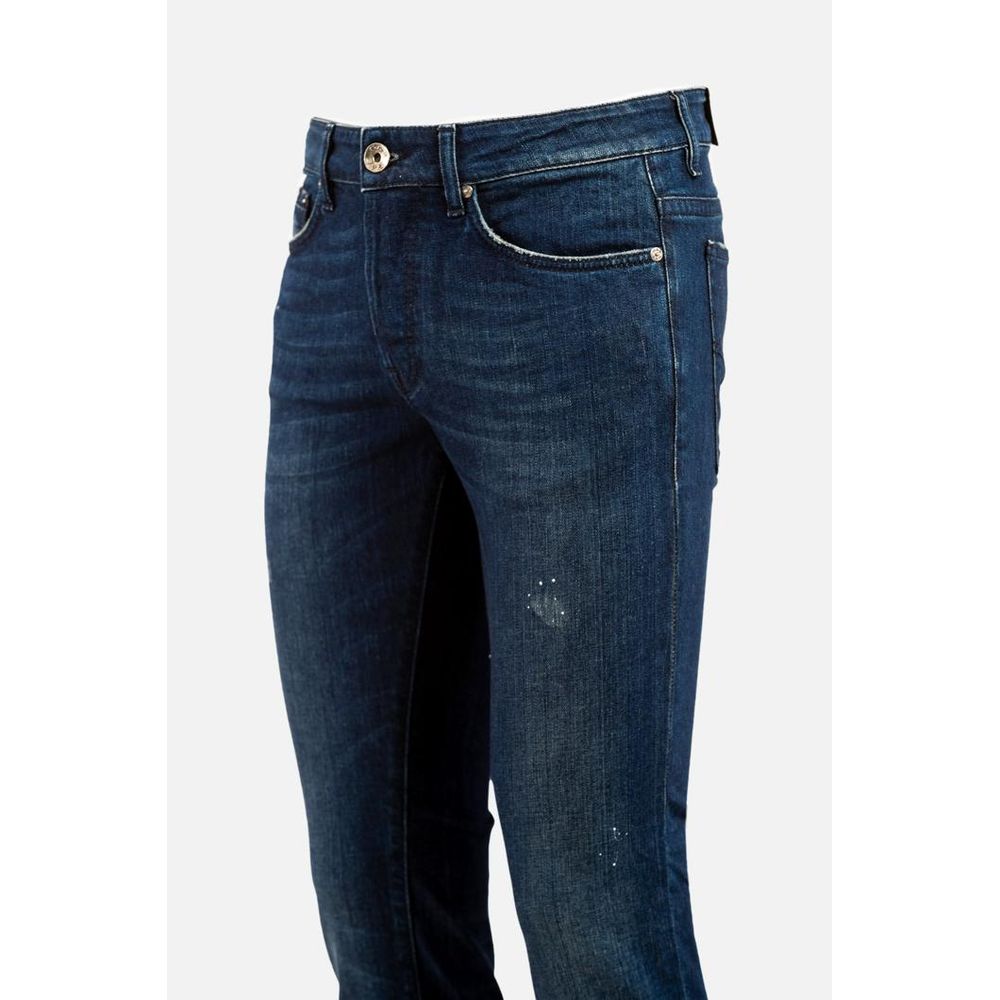 Gas Dark Blue Cotton Skinny Jeans