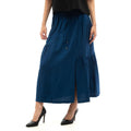 Patrizia Pepe Langer Rock aus blauer Viskose