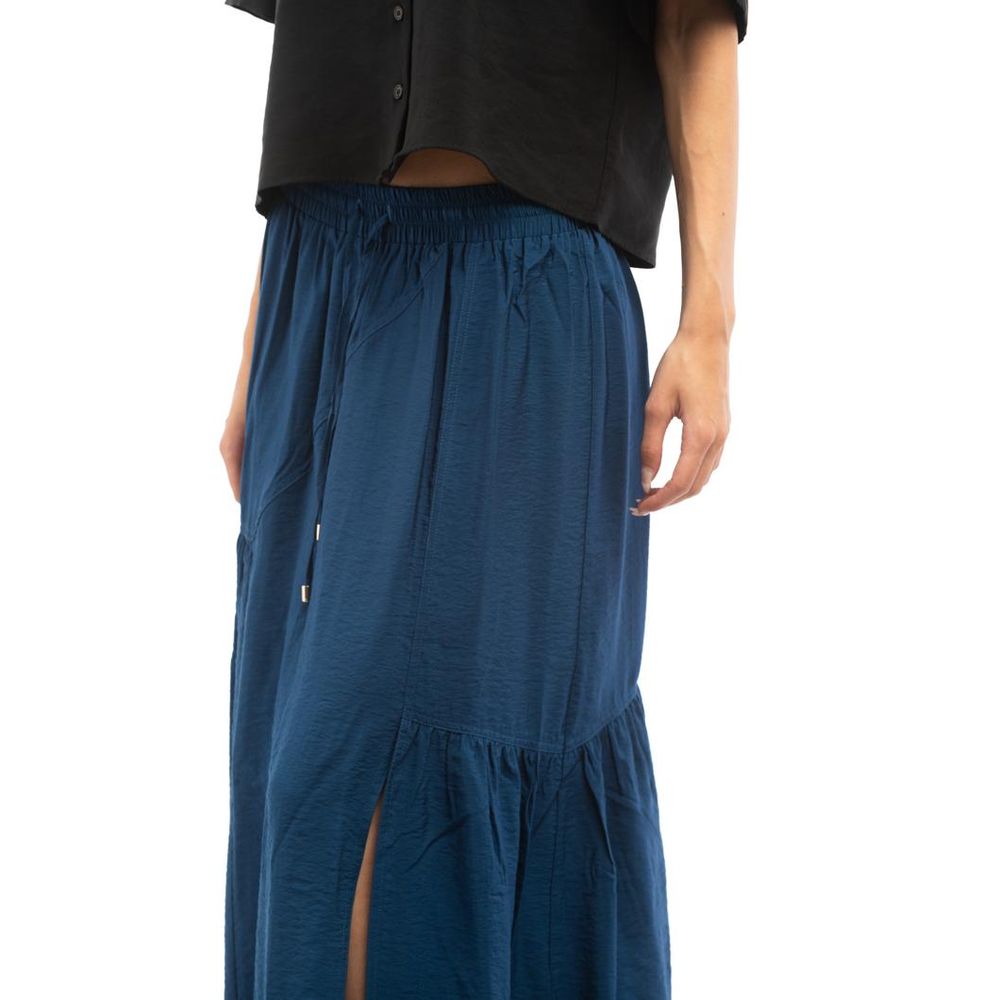 Patrizia Pepe Langer Rock aus blauer Viskose