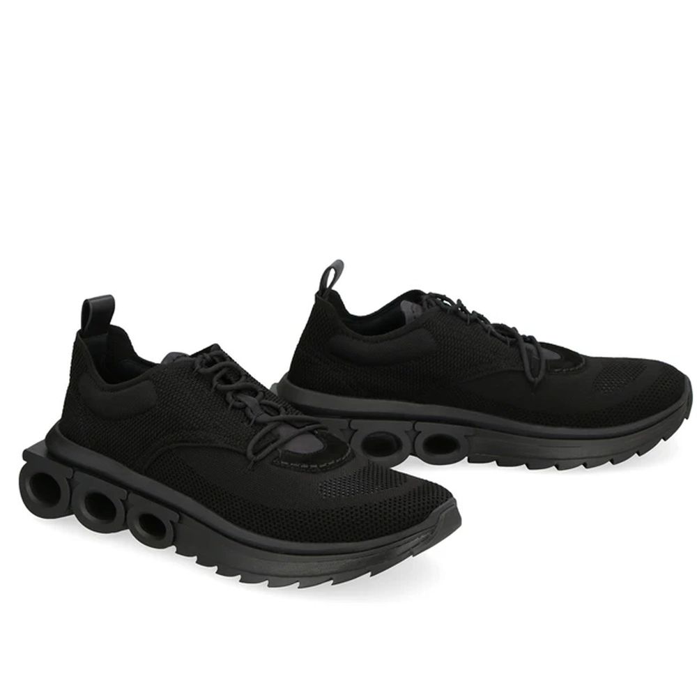 Salvatore Ferragamo Schwarze Sneaker aus Stoff