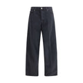 Haikure Schwarze Baumwoll-Jeans mit geradem Bein