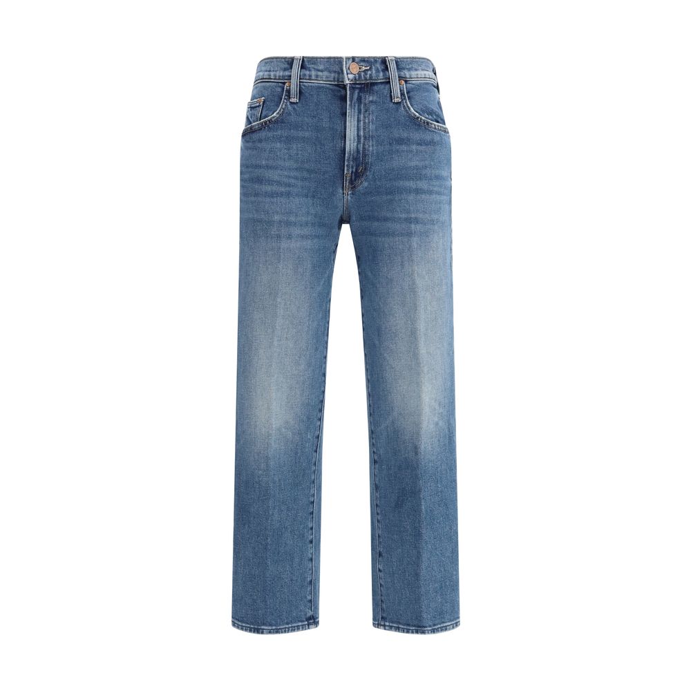 Mother Denim Blue Relaxed Fit Cotton Jeans