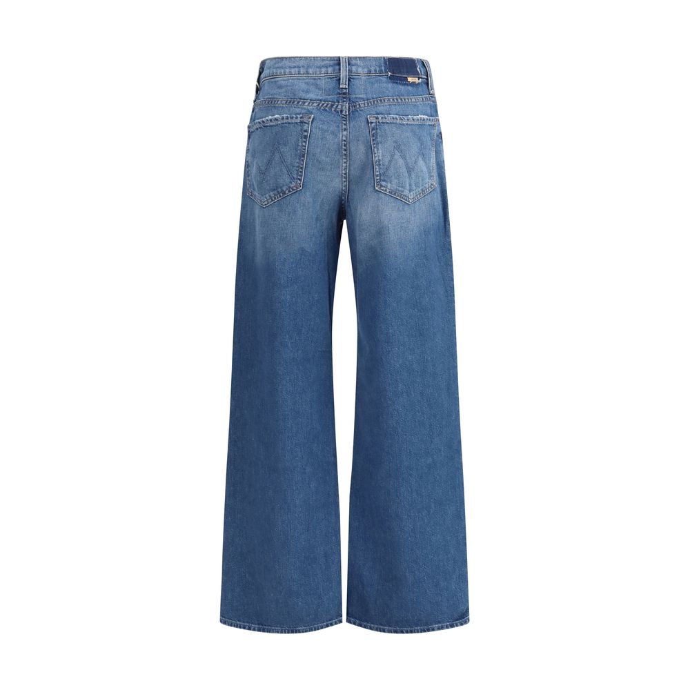 Mother Denim Blaue ausgestellte Jeans aus Baumwolle