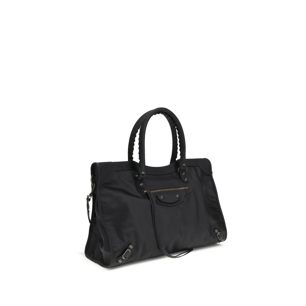 Balenciaga Schwarze Schultertasche aus Polyamid