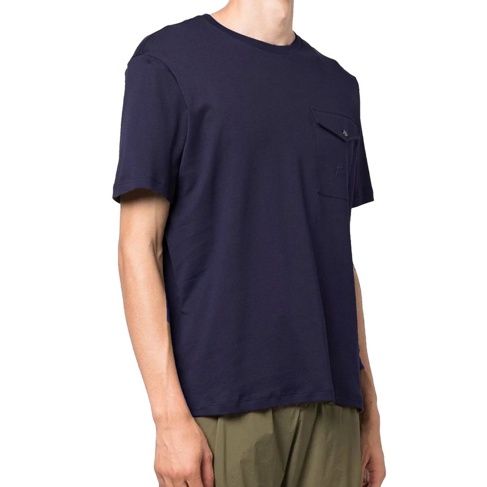 Herno Blaues Baumwoll-T-Shirt
