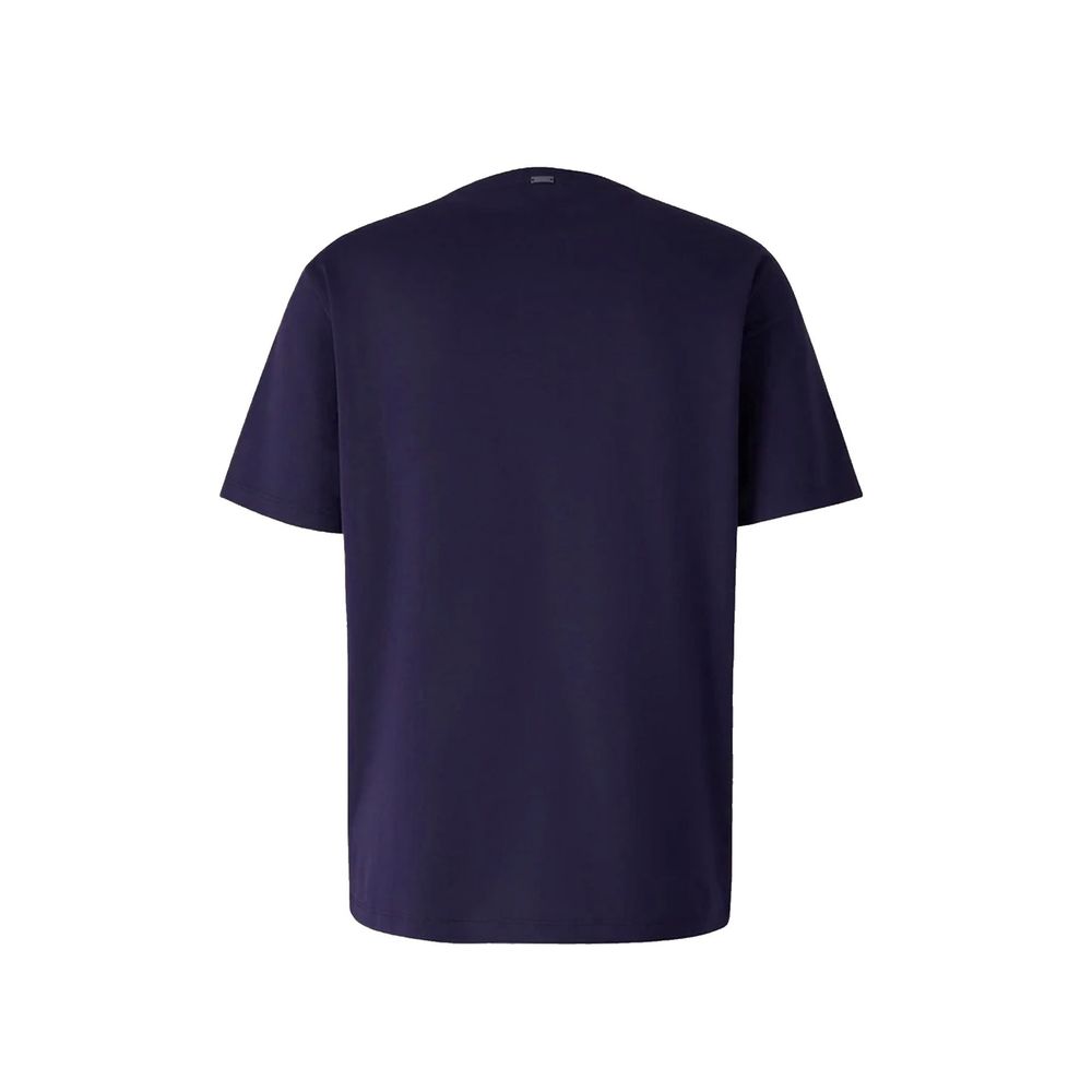 Herno Blaues Baumwoll-T-Shirt
