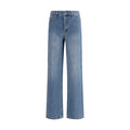Self-Portrait Blaue Jeans aus Baumwolle im geraden Schnitt