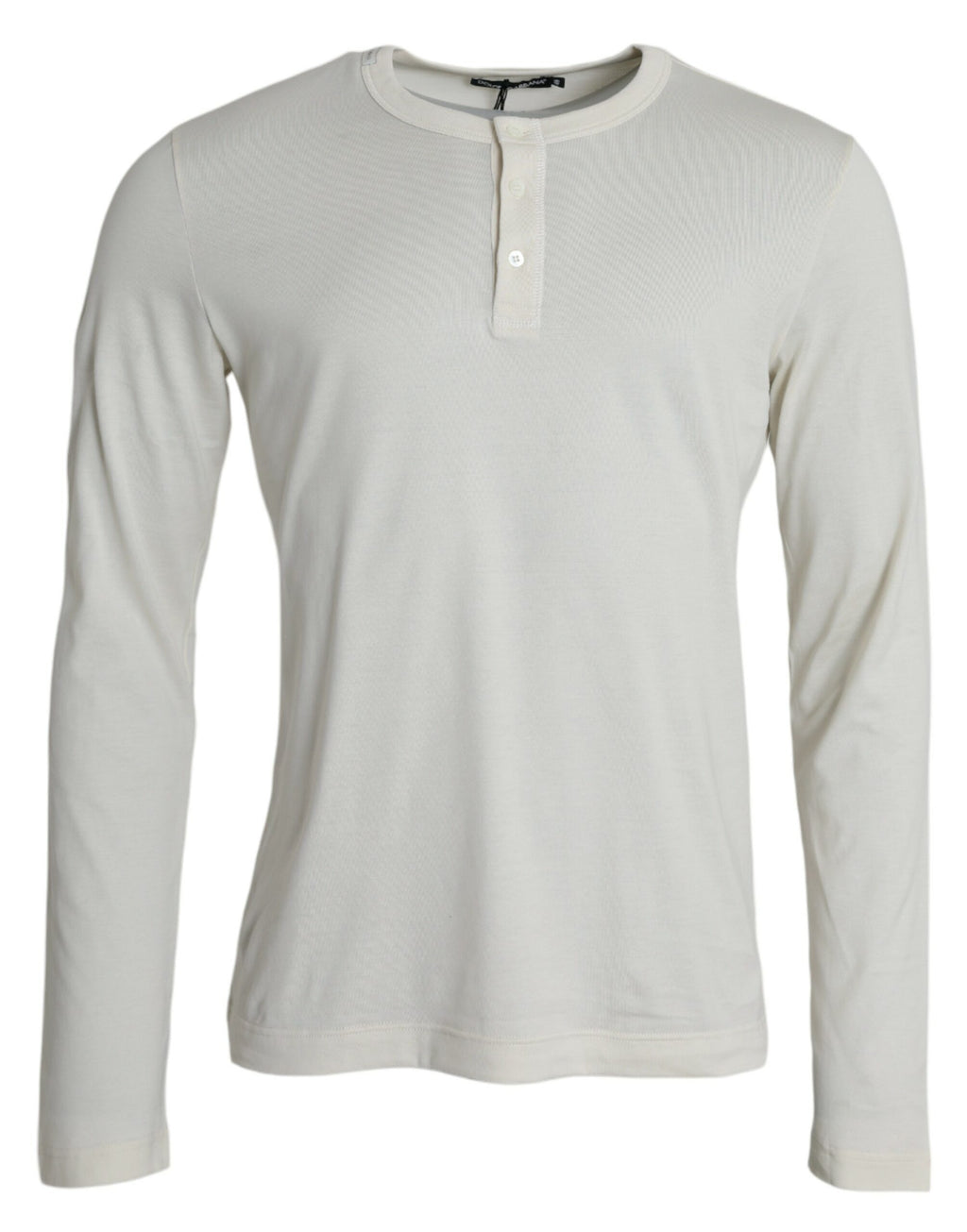 Dolce & Gabbana White Cotton Long-Sleeve T-Shirt