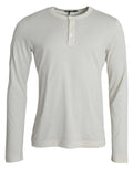 Dolce & Gabbana White Cotton Long-Sleeve T-Shirt