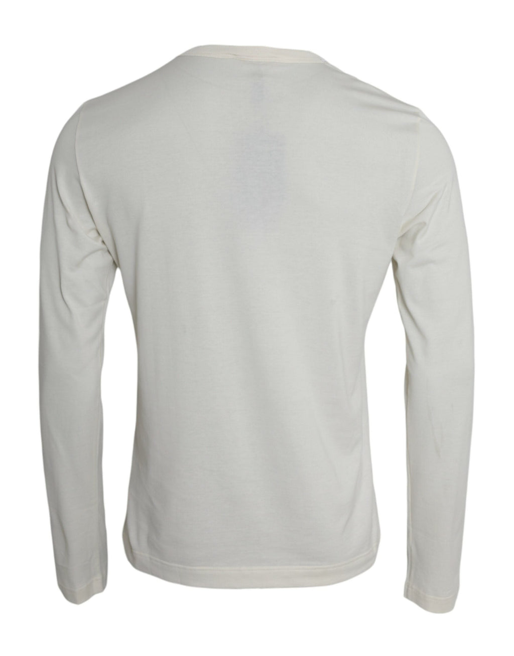 Dolce & Gabbana White Cotton Long-Sleeve T-Shirt
