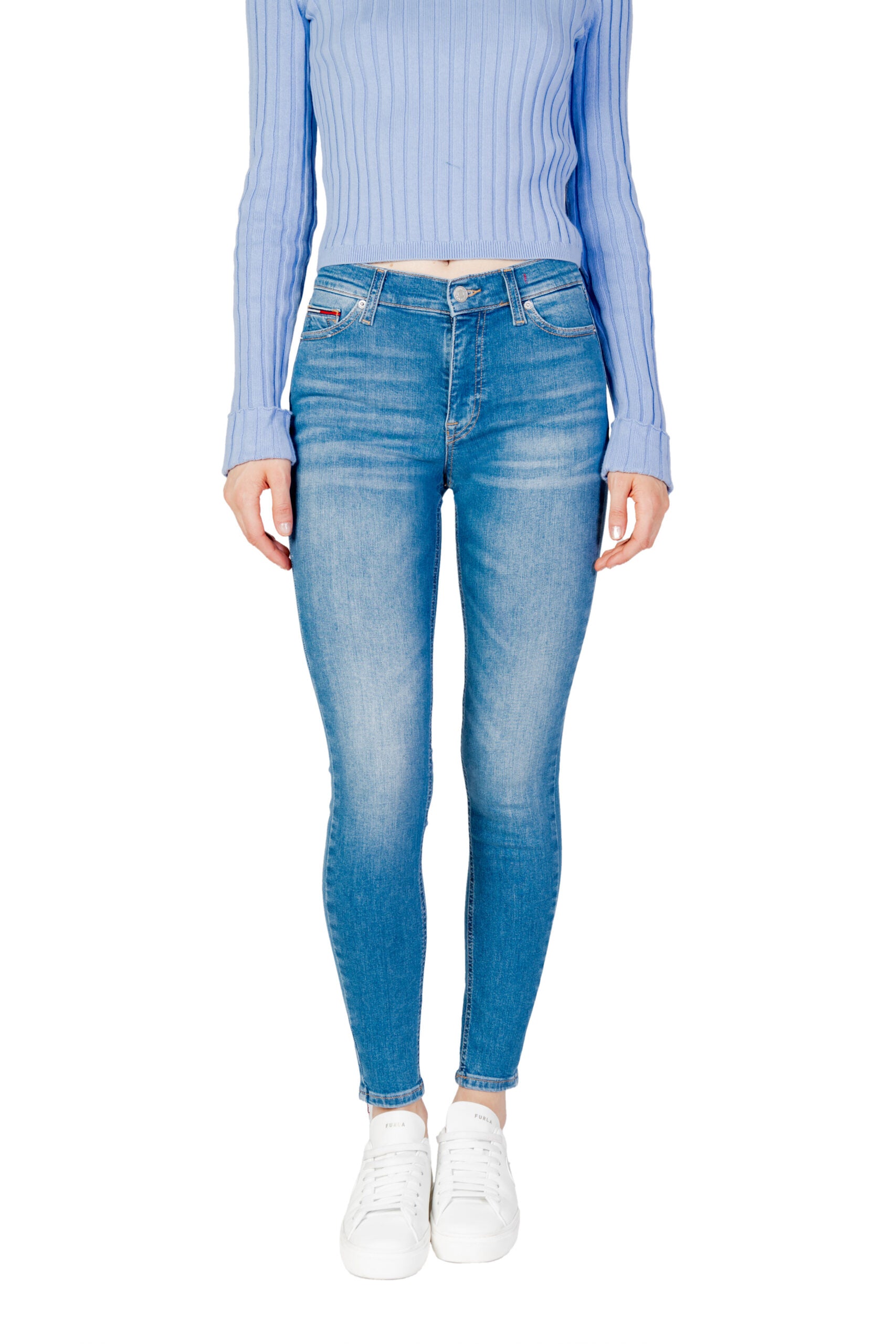 Tommy Hilfiger Hellblaue Skinny Jeans aus Baumwolle