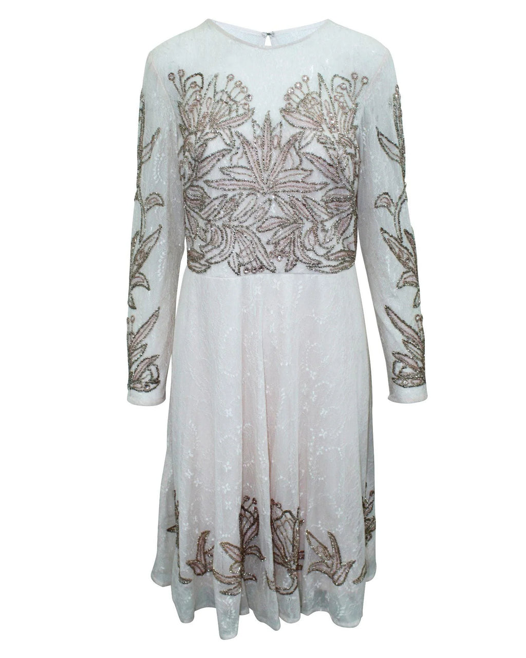 Aidan Mattox Mehrfarbiges Seiden-Cocktailkleid
