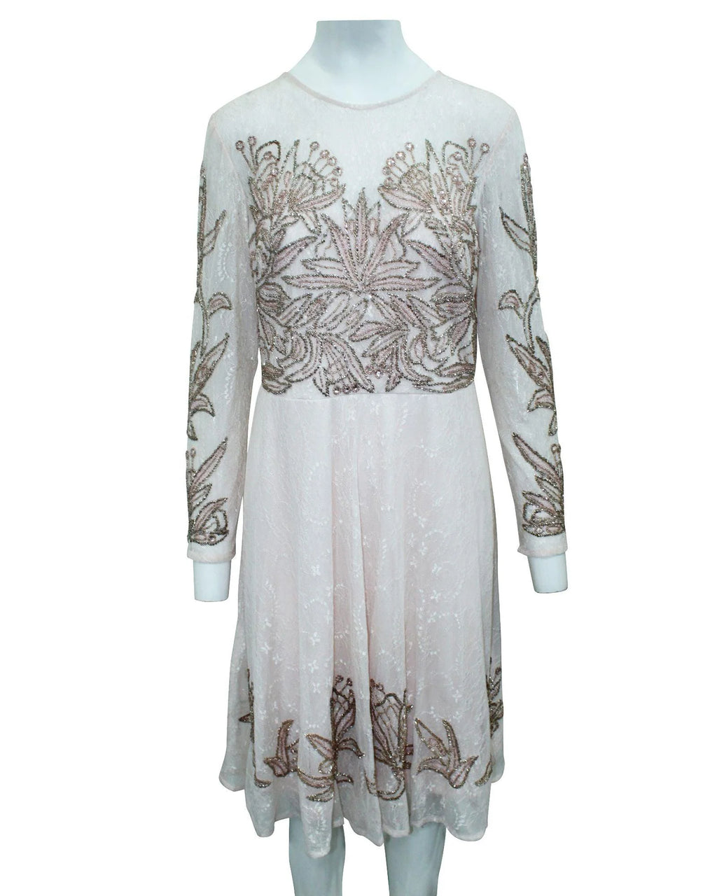 Aidan Mattox Mehrfarbiges Seiden-Cocktailkleid