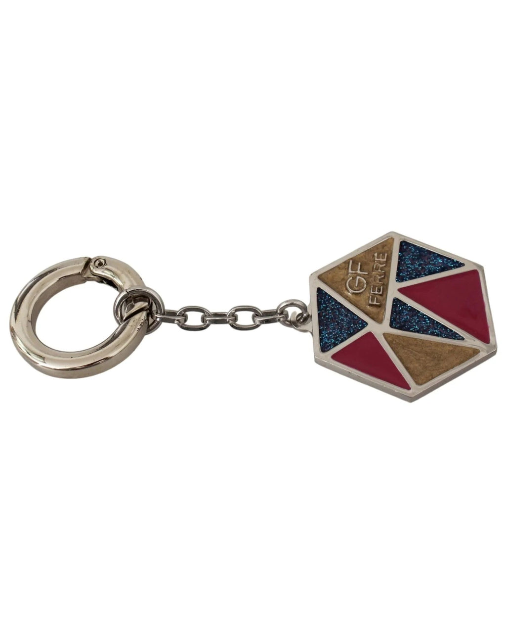 Ferre blue metal keyring