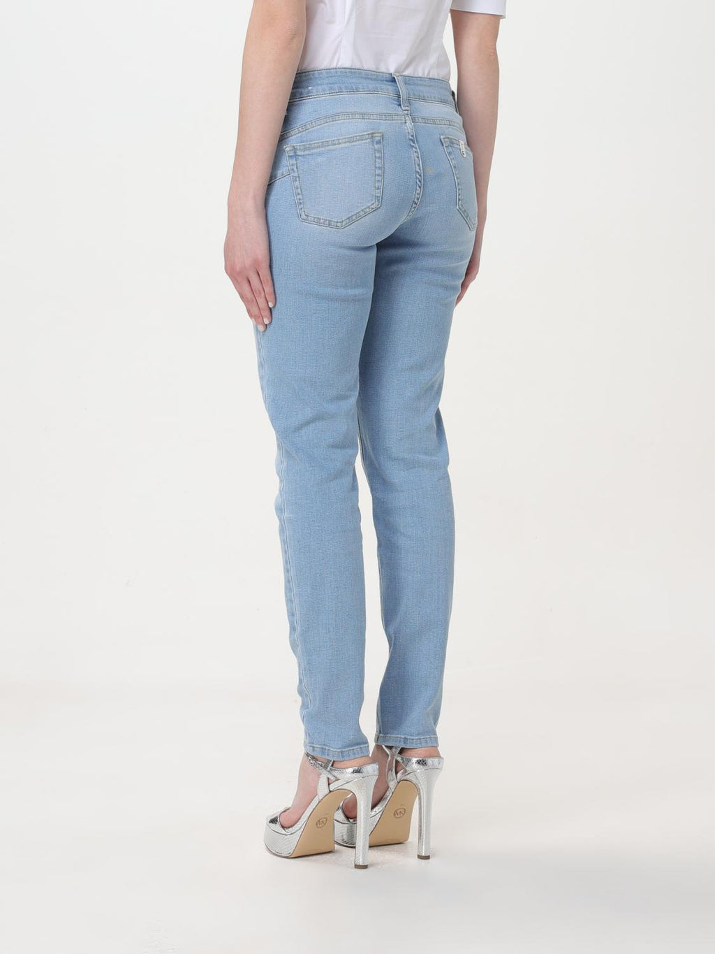 Liu Jo Blaue Baumwoll-Jeans mit geradem Bein