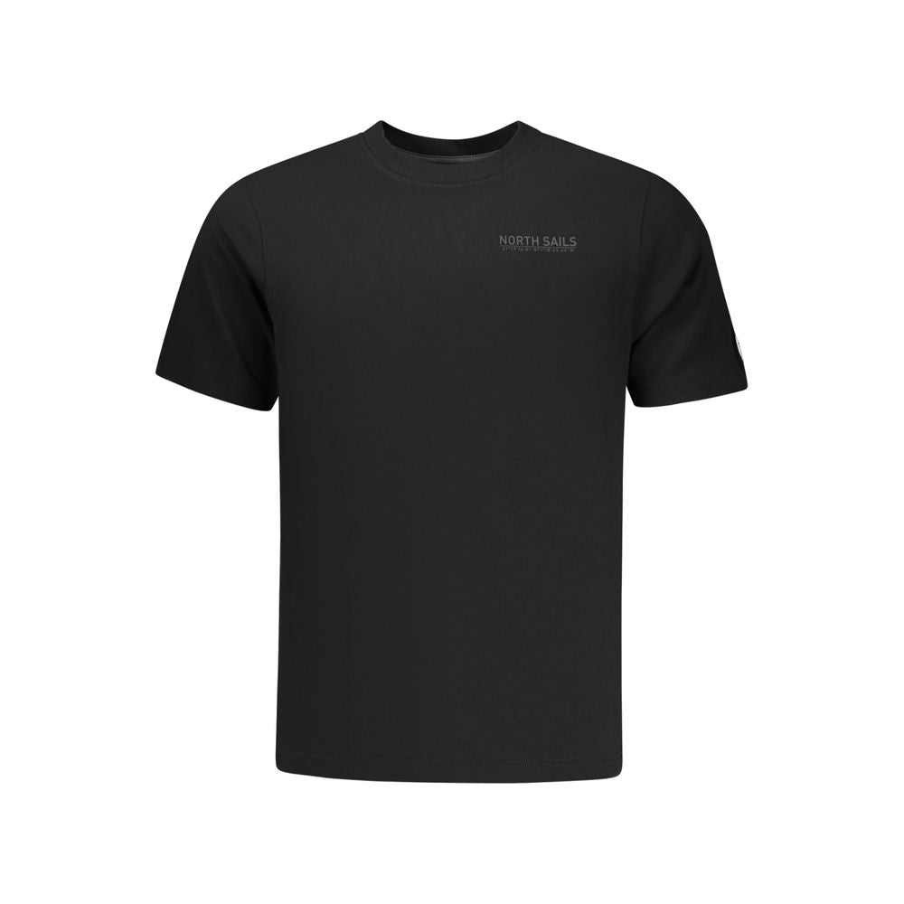 North Sails Schwarzes Baumwoll-T-Shirt für Herren
