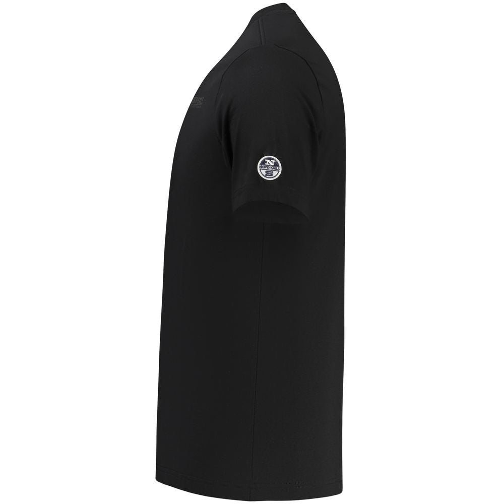 North Sails Schwarzes Baumwoll-T-Shirt für Herren