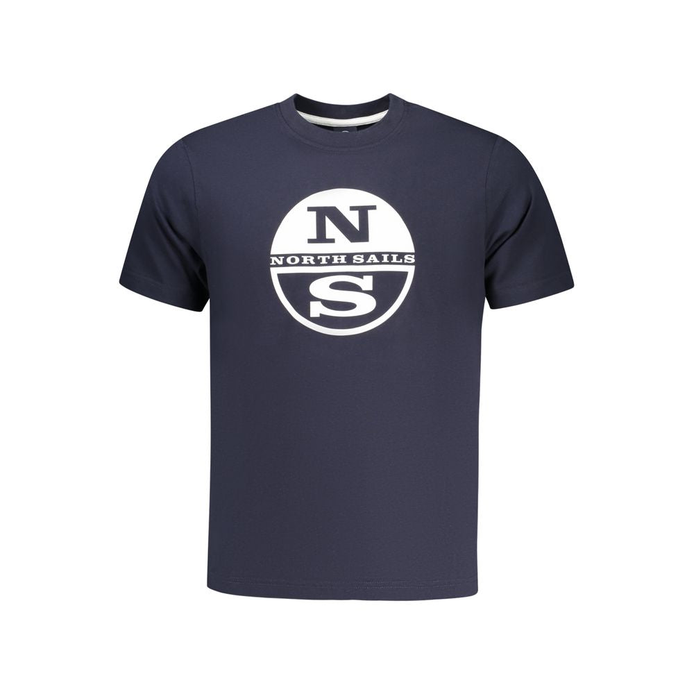 North Sails Blu Baumwoll-T-Shirt für Herren