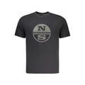 North Sails Schwarzes Baumwoll-T-Shirt für Herren