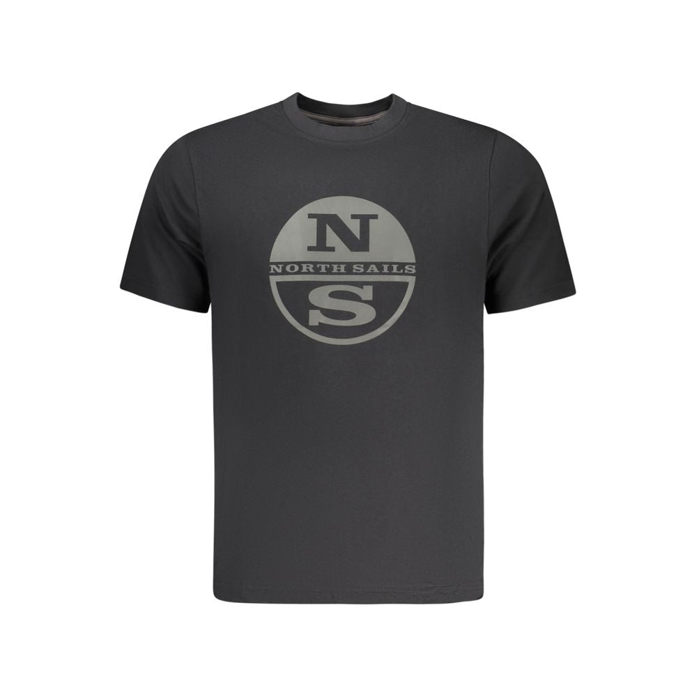 North Sails Schwarzes Baumwoll-T-Shirt für Herren