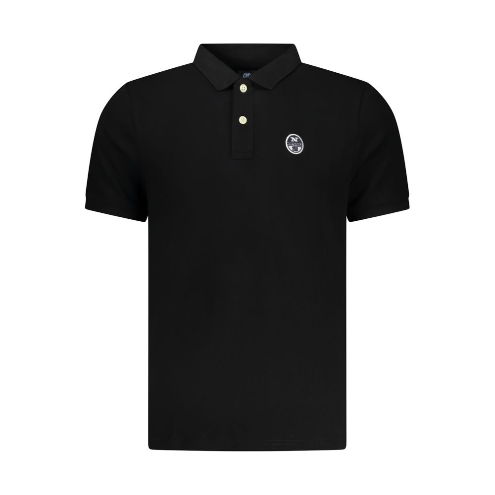 North Sails Schwarzes Herren-Poloshirt aus Baumwolle